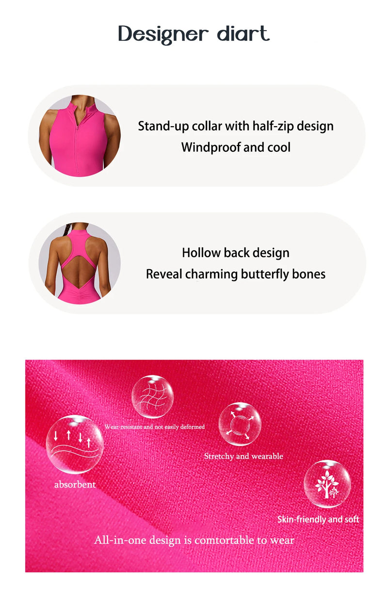 Women’s V-Back Scrunch Sports Jumpsuit