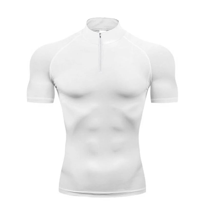 Men Compression Running Short Sleeve T-shirt