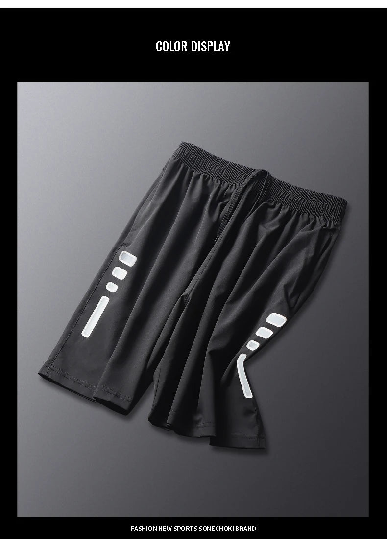 SONECHOKI Men’s Striped Running & Sports Shorts