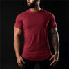 Plain Gym T-shirt for Men – Summer Fitness Cotton Slim Fit Tee