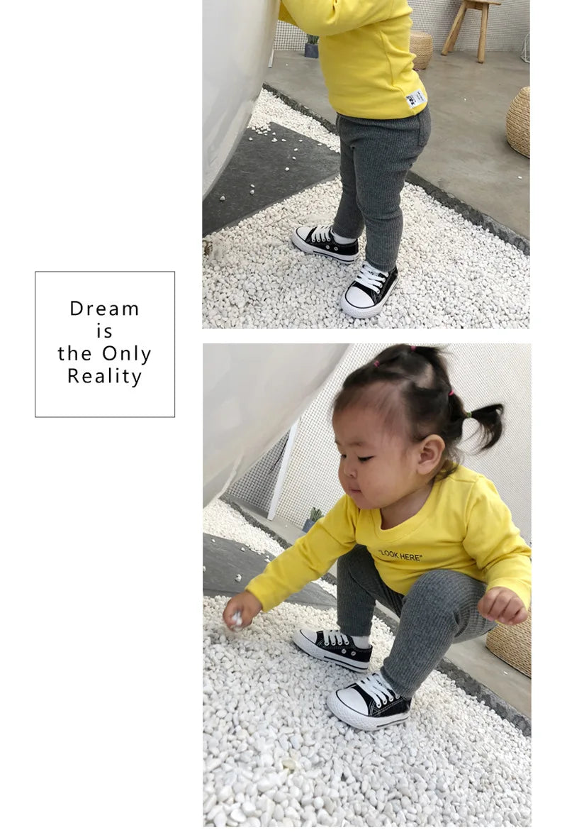 Cotton Leggings โ High Waist Infant -Sizes 9-24 mo. & Sizes 3- 6