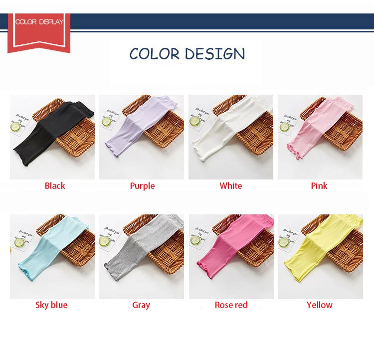 Girl's Ruffle Cropped Leggings