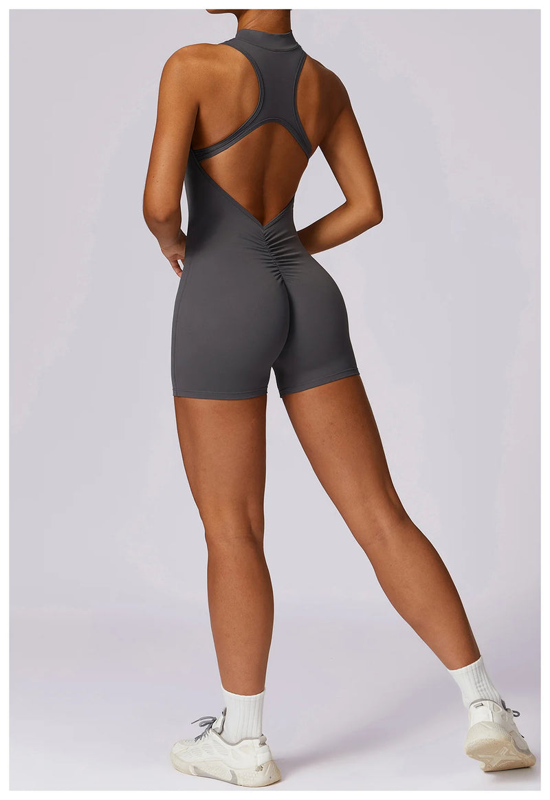 Women’s V-Back Scrunch Sports Jumpsuit