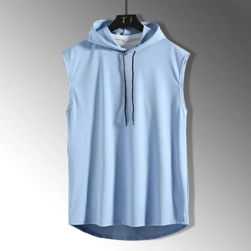New Men’s Fashion Sportswear Hooded Sleeveless T-Shirt
