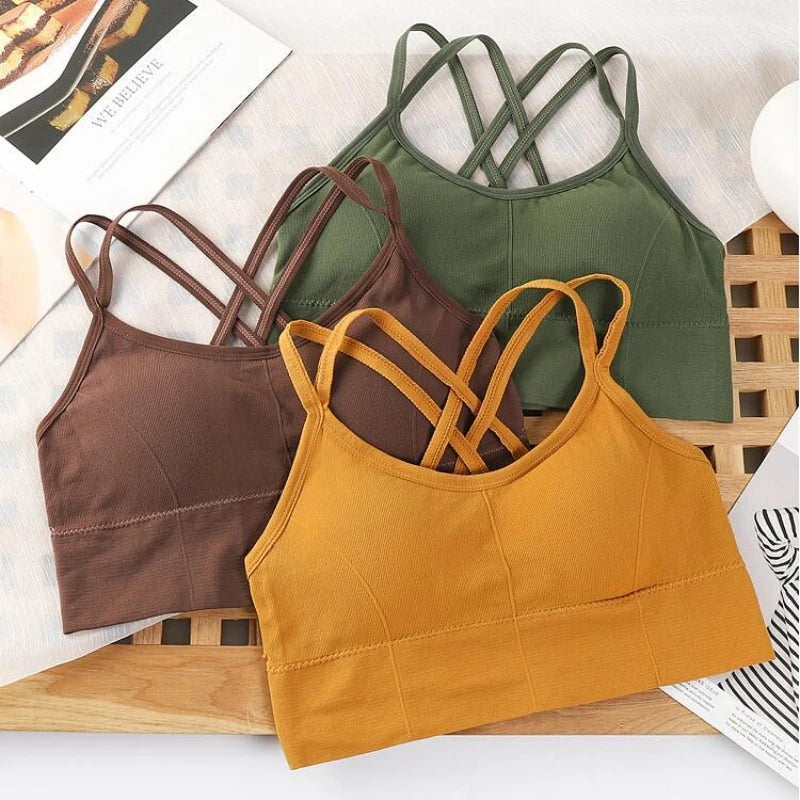 Sexy Women’s Back Cross Strap Tank Top Sports Bra