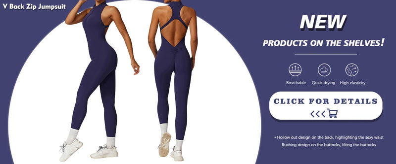 Women’s V-Back Scrunch Sports Jumpsuit