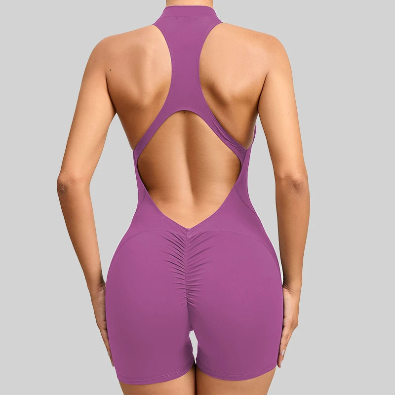 Women’s V-Back Scrunch Sports Jumpsuit