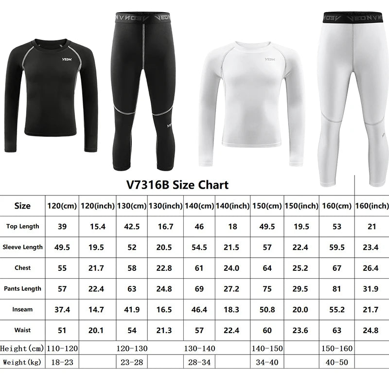 Boys Compression Set โ Leggings & Long Sleeve Shirt
