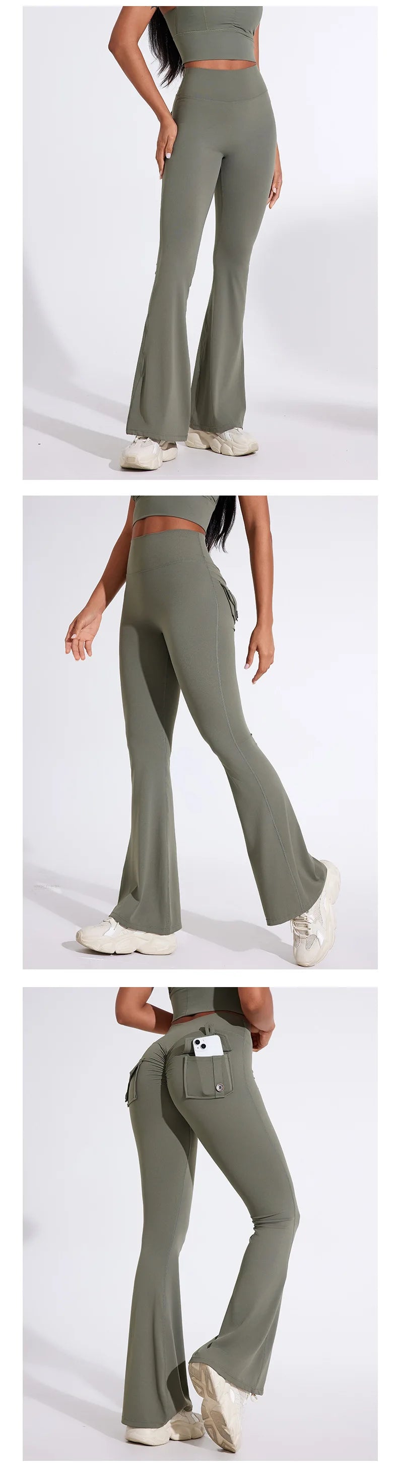 QINACTIVE Women’s Flared Fitness Pants