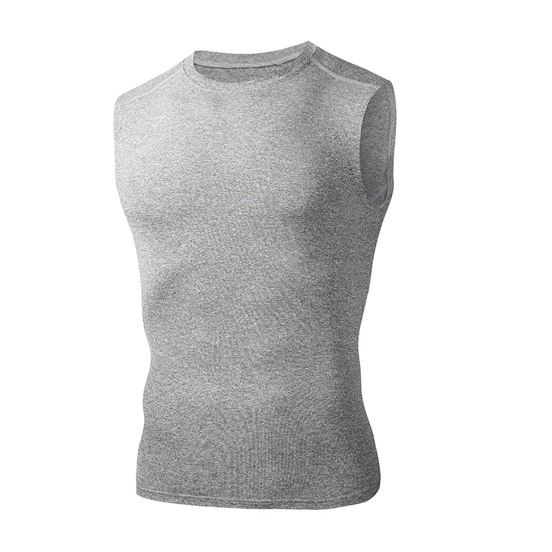Men’s Running Sleeveless Elastic Compression Gym Fitness Tank Top