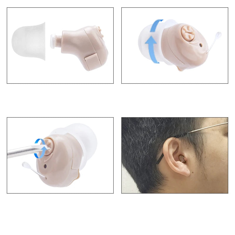 CIC Invisible Sound Adjustable Hearing Aids for The Elderly