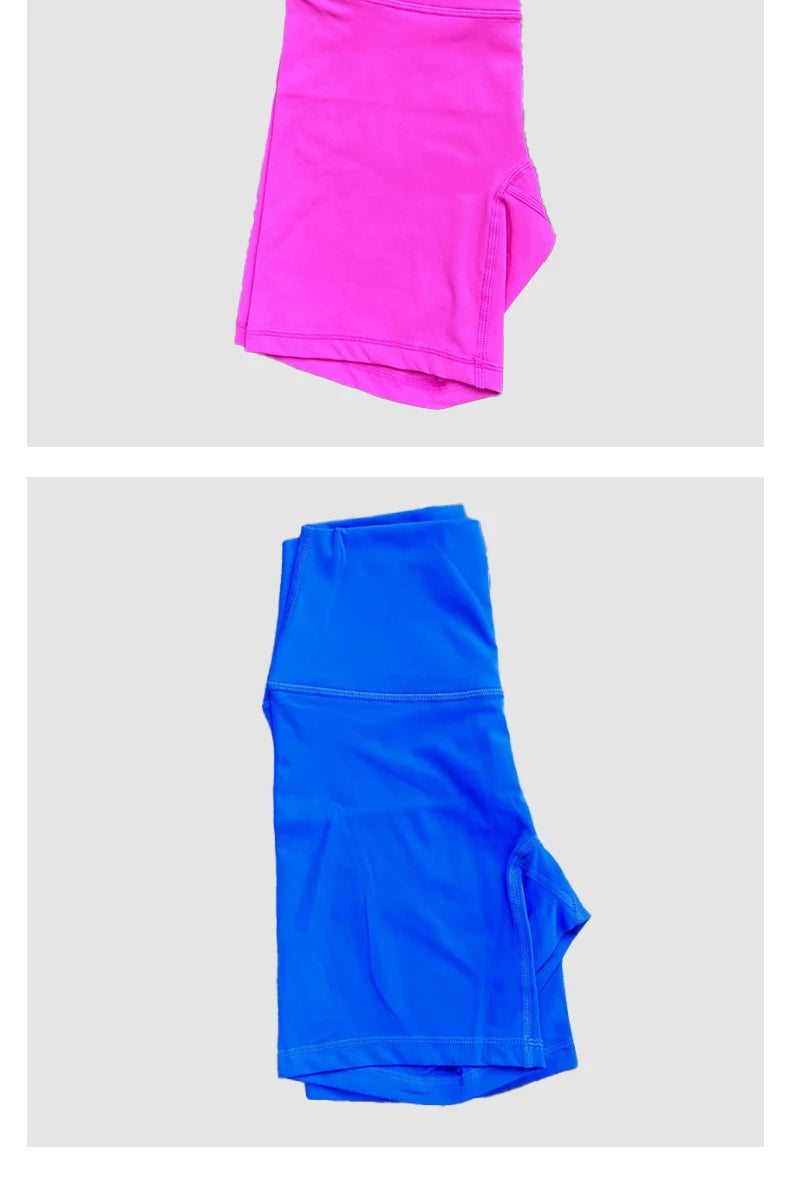 Solid Color Women’s High Waist Fitness Shorts