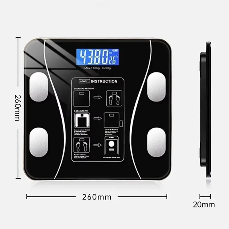 Smart Bluetooth Body Fat Scale with App Synchronization
