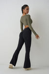 QINACTIVE Women’s Long Sleeve Yoga Crop Top