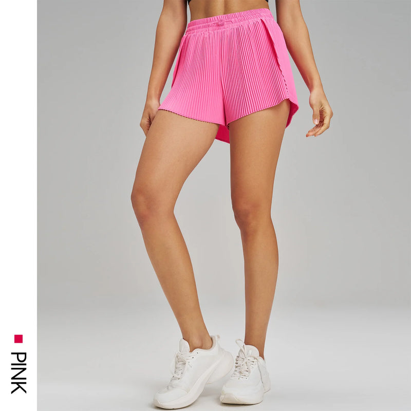 Fitness Fake Two-Piece Pleated Skirt Pants