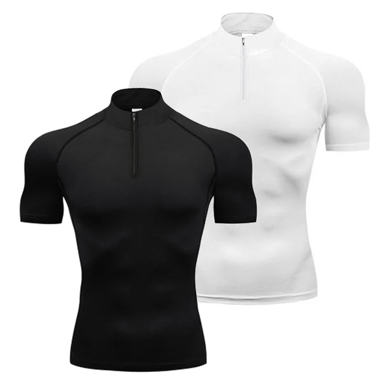 Men Compression Running Short Sleeve T-shirt