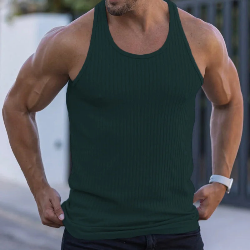 Men’s Stripe Gym Tank Top