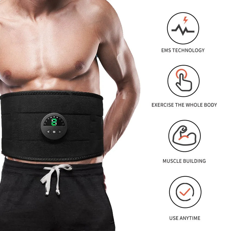 EMS Abs Trainer Belt – Electric Muscle Stimulator & Slimming Massager