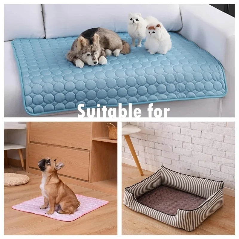 Cooling Mat for Small & Large Dogs or Cats – Summer Pet Cooling Bed