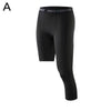 Men's One Leg Compression Leggings – Base Layer Cropped Sports Tights for Running & Basketball
