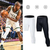 Men's One Leg Compression Leggings – Base Layer Cropped Sports Tights for Running & Basketball