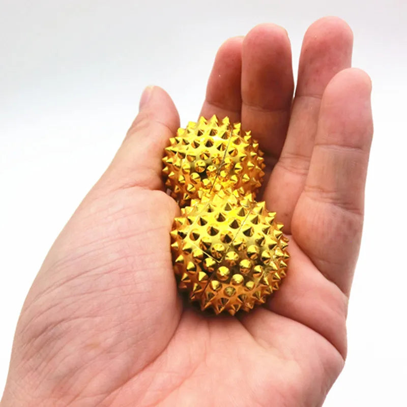 2pcs Hand Palm Magnetic Acupoint Acupuncture Massage Ball