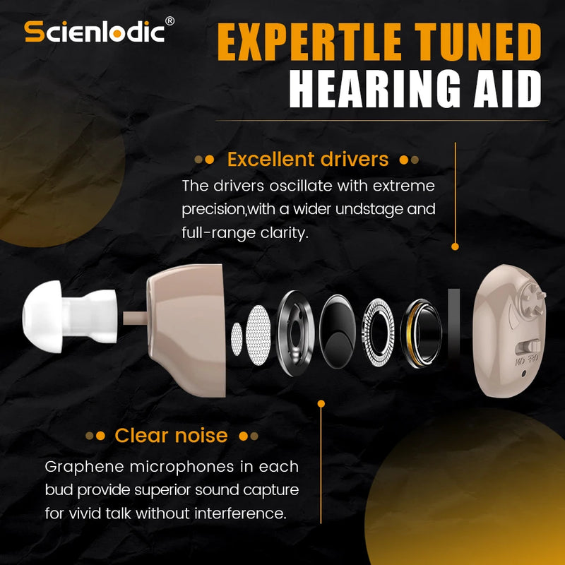 Rechargeable ITE Ear Hearing Aid for the Elderly