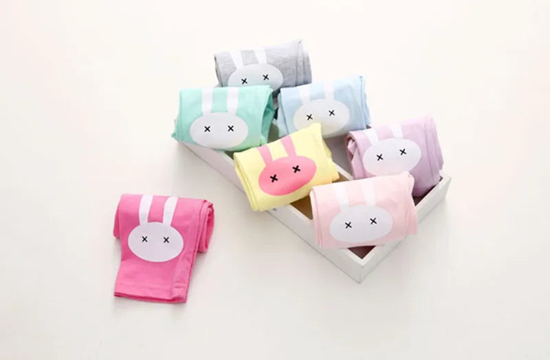 Girls Summer Cotton Leggings – Knee-Length Candy Color Capris