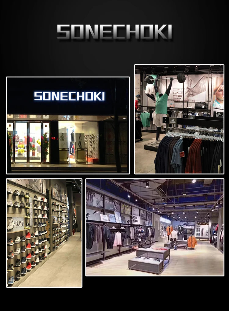 SONECHOKI Men’s Striped Running & Sports Shorts