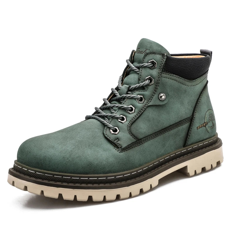 Men's Warm Winter Ankle Boots – Waterproof Outdoor Sneakers with Cozy Lining