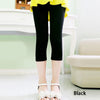 Girls Knee-Length Cropped Leggings – Candy Color Fifth Pants for Kids (3–10 Years)