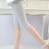 Girls Knee-Length Cropped Leggings – Candy Color Fifth Pants for Kids (3–10 Years)