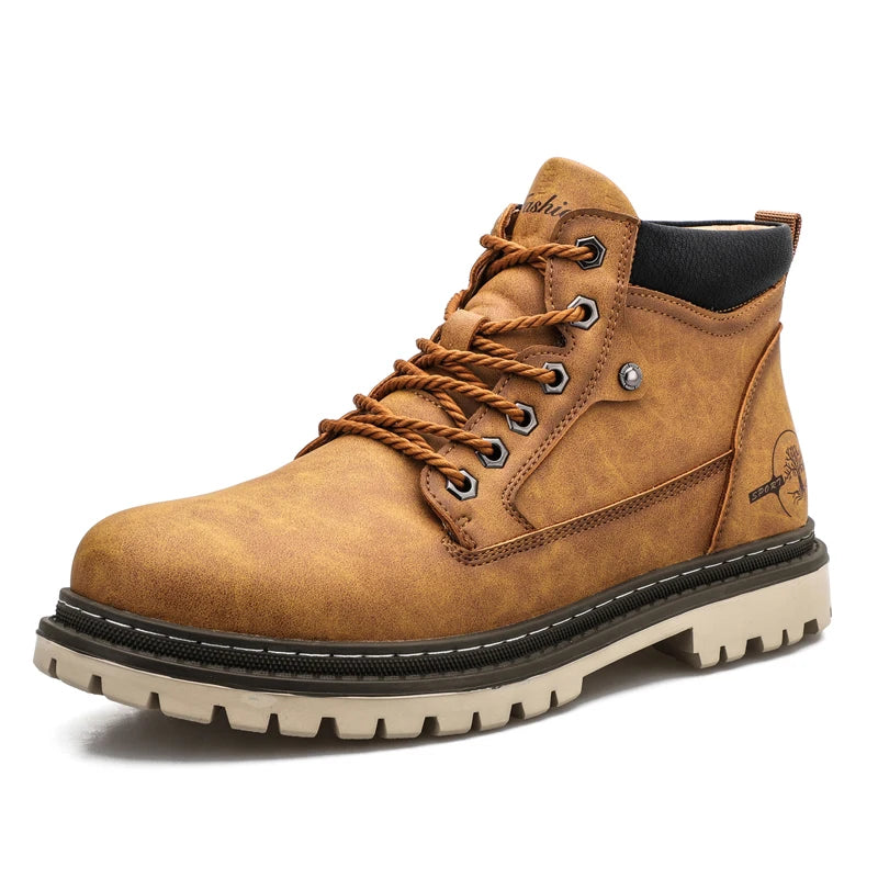 Men's Warm Winter Ankle Boots – Waterproof Outdoor Sneakers with Cozy Lining