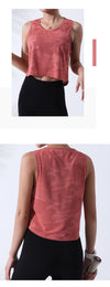 Women’s Camouflage Running Vest-Crop Top