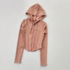 Women's Hooded Fitness Jacket – Quick-Dry Long Sleeve Sports Cardigan