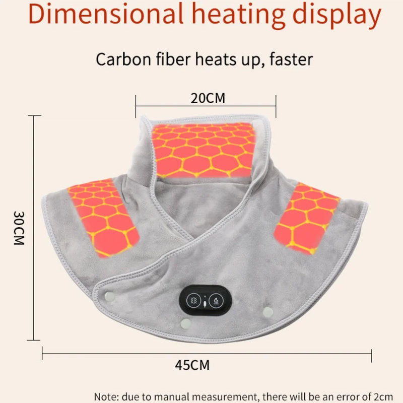 USB Heated Neck & Shoulder Wrap – Electric Thermal Massage Pad