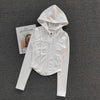 Women's Hooded Fitness Jacket – Quick-Dry Long Sleeve Sports Cardigan