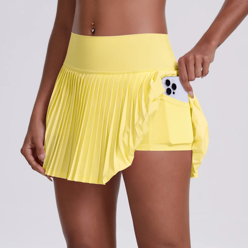 Summer Women’s Tennis Pleated Skirt with Inner Shorts