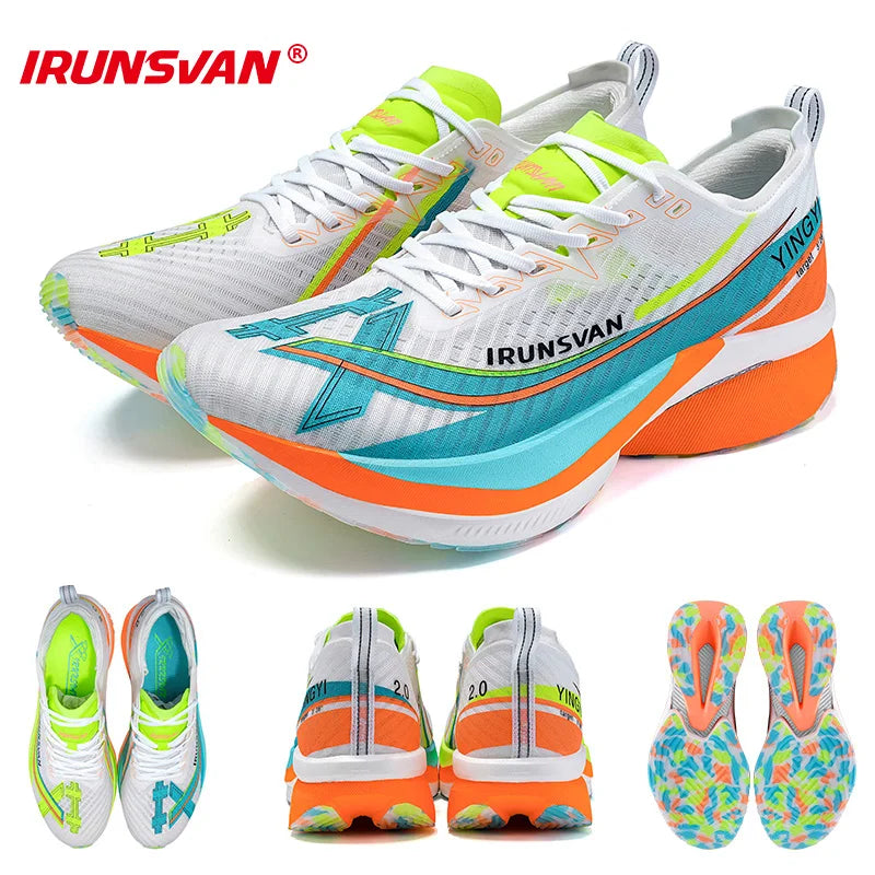 Carbon Plate Marathon Running Shoes – Lightweight Racing Sneakers with Stable Support & Cushioning