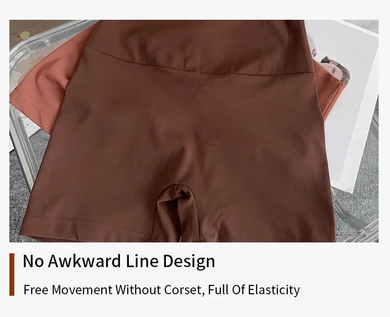 Solid Color High Waist Seamless Butt Lift Yoga Shorts