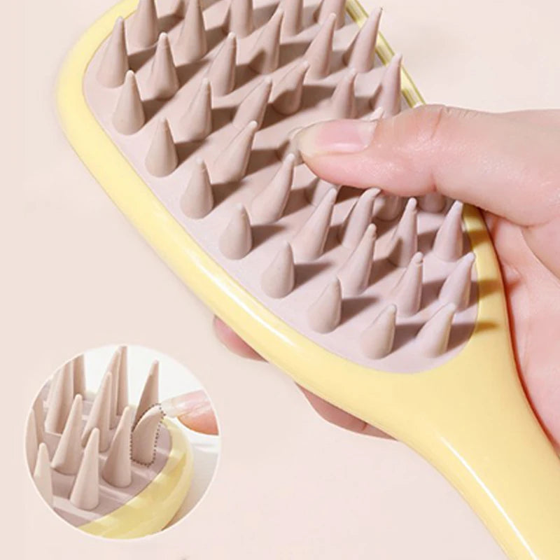 Long Handle Shampoo Brush Silicone Scalp Massage Comb