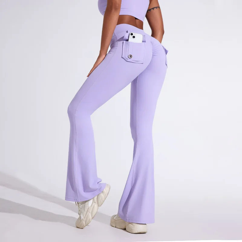 QINACTIVE Women’s Flared Fitness Pants