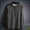 Men’s Lace-Up Hooded Sleeveless Vest – Hip-Hop Sports Tank Top
