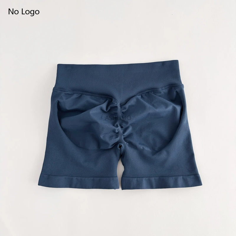 ARFTE Butt-Lifting Low Ribbed Elastic Band  Seamless Yoga-Biker Shorts