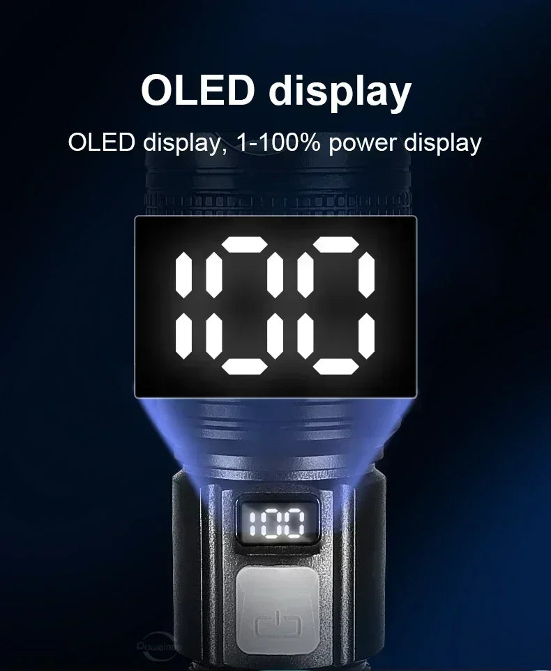 KDULIT High Power Rechargeable LED Flashlight: