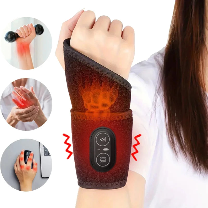 Electric Heated Wrist Brace – 3-Level Temperature Support Wrap