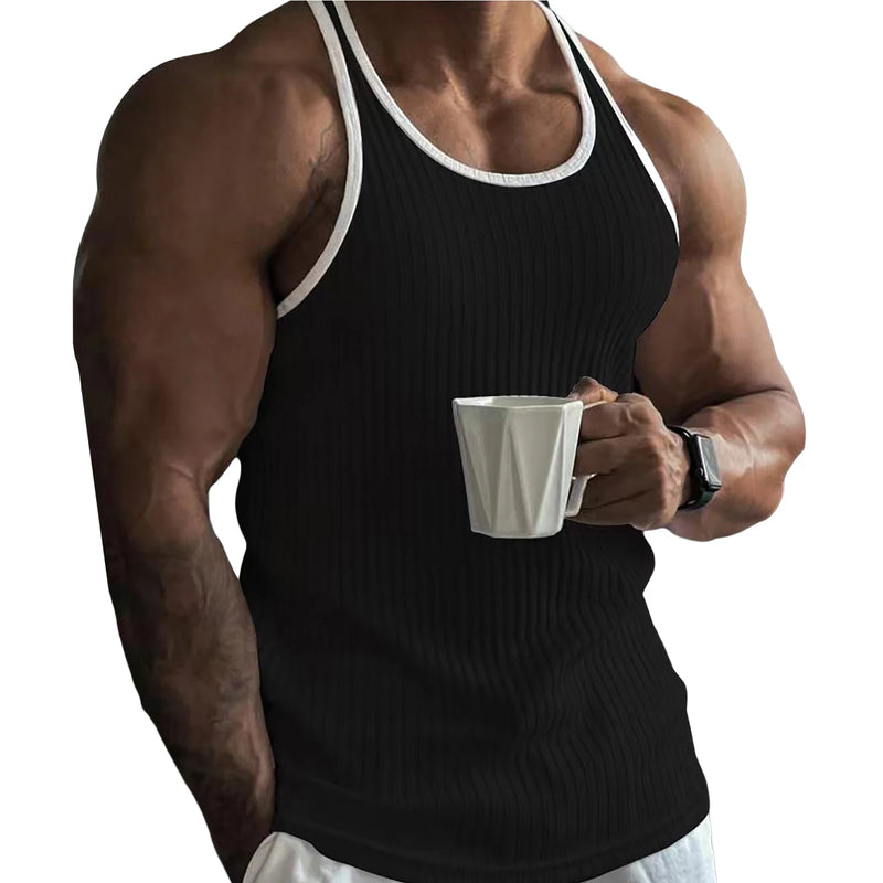 Men’s Sleeveless Racerback Muscle Tank Top – Gym Workout & Streetwear