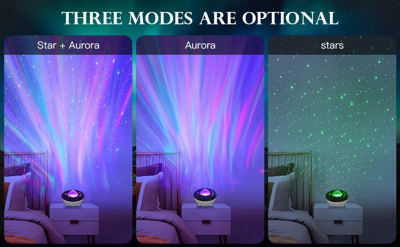 Star Projector LED Aurora Projector Bluetooth Speaker Night Light