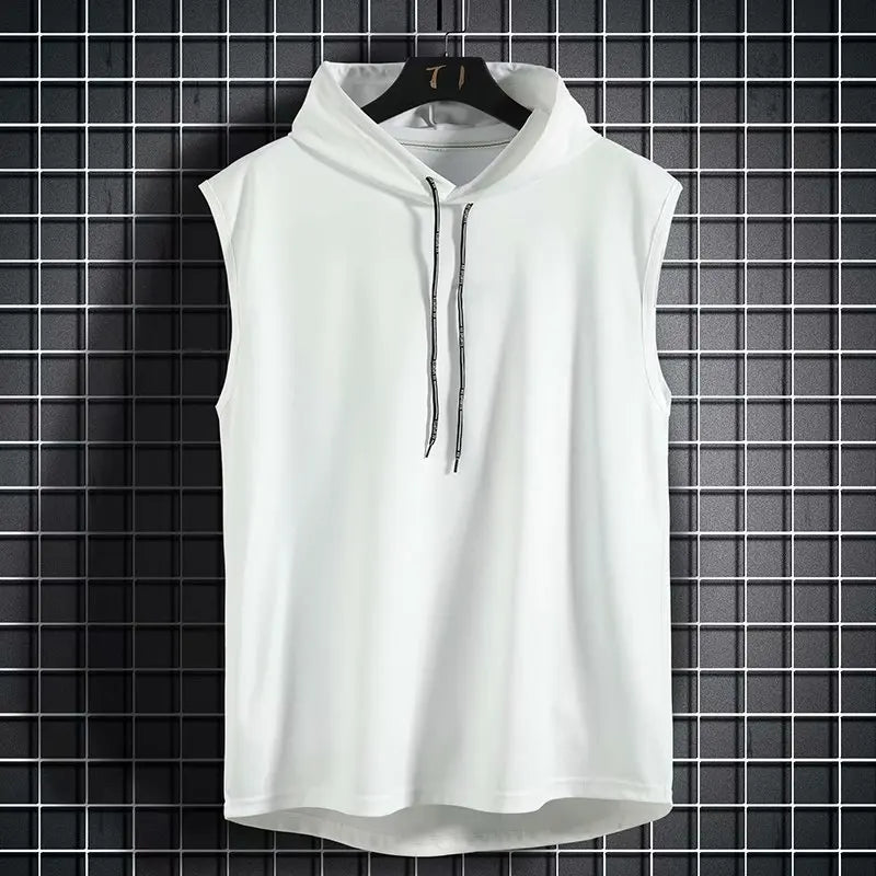 New Men’s Fashion Sportswear Hooded Sleeveless T-Shirt