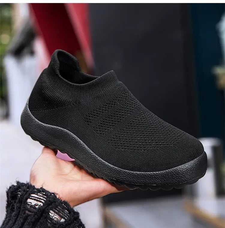 Women's Slip-On Sport Sneakers – Breathable Lightweight Running & Walking Shoes